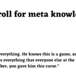 Can I roll for meta knowledge_